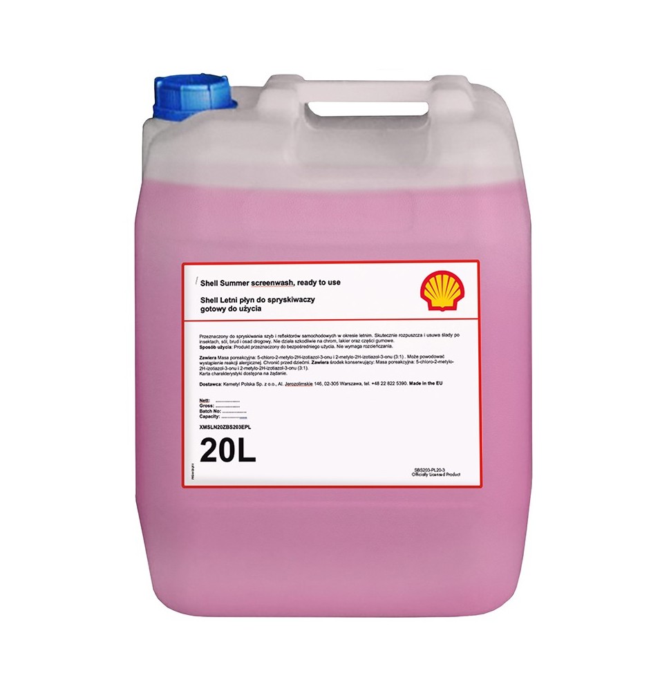 Shell Letni płyn do spryskiwaczy gotowy (20L)